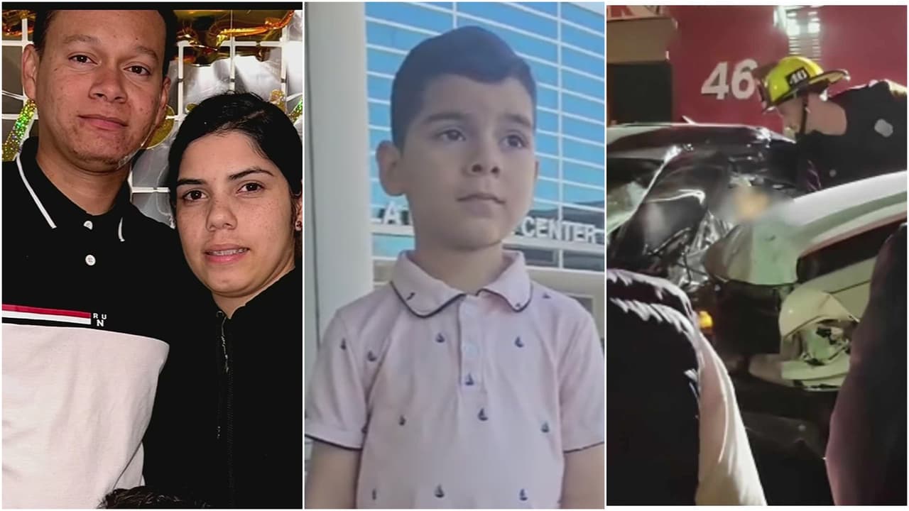 Video capta el momento en que un niño de 5 años es rescatado tras un choque en Los Ángeles: su mamá murió en el lugar