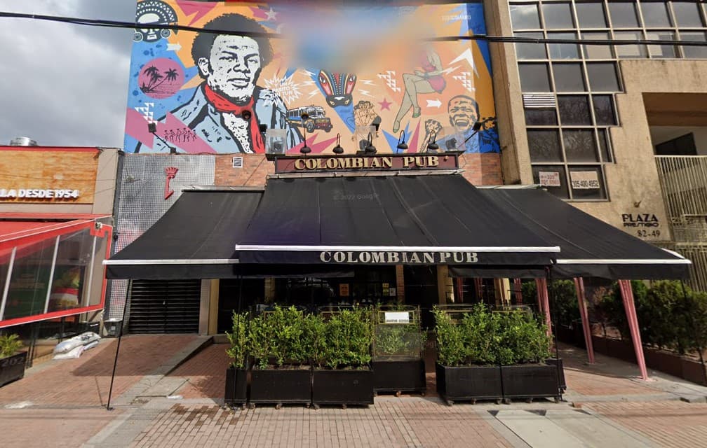 Cantina en Bogotá donde fueron drogados dos militares estadounidenses, según el Departamento de Justicia.