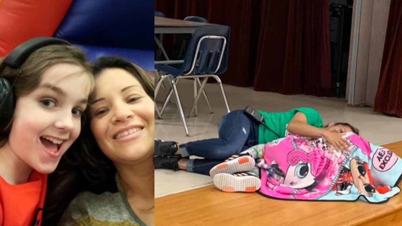 Las fotografías de Esther Mccool, la
<a href="https://www.univision.com/local/houston-kxln/en-fotos-no-cuesta-nada-tener-un-detalle-una-sonrisa-o-un-abrazo-que-puede-cambiar-tu-dia-conserje-ante-fotografia-que-se-viralizo-fotos">conserje</a> de una escuela del Distrito Escolar de Alvin tendida en el piso con una estudiante Autista se hizo virales en las redes. La madre de Kenlee Bellew-Shaw compartió el momento que provocó miles de reacciones.