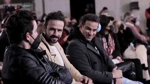 Por supuesto los tres actores que encarnan a los hermanos Chavero estuvieron juntos en todo momento.