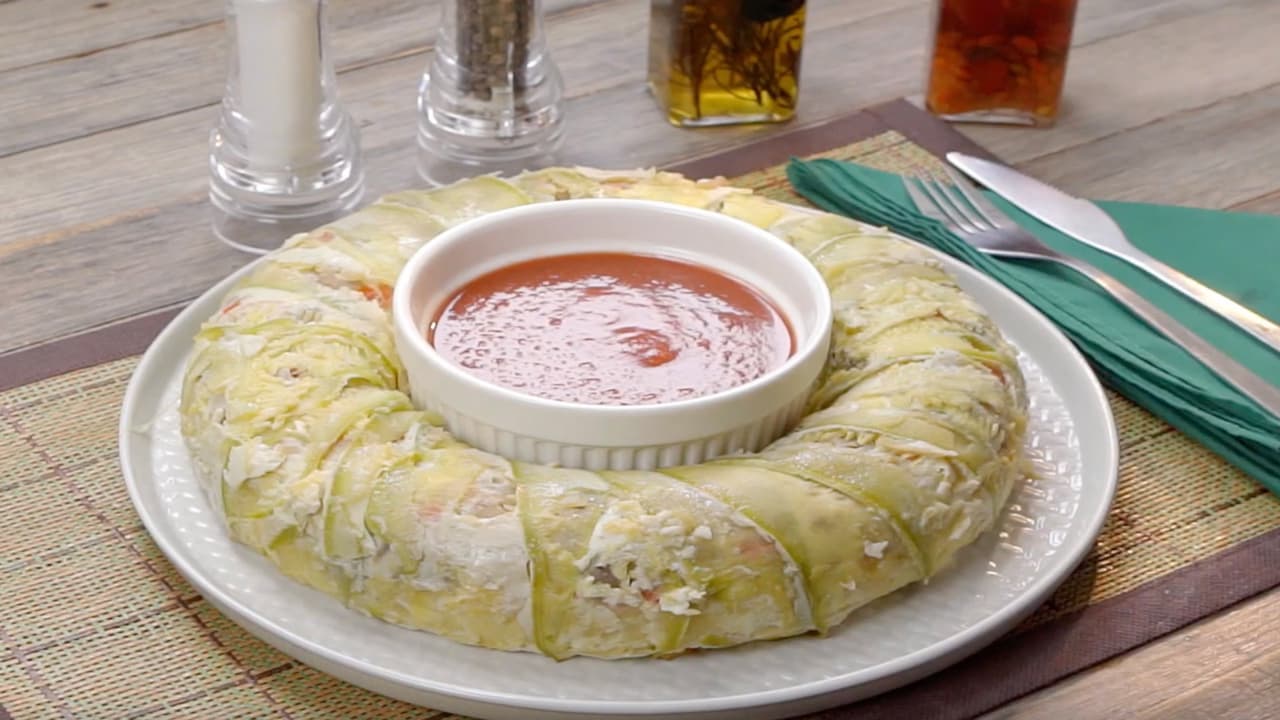 Pastel de calabacín relleno