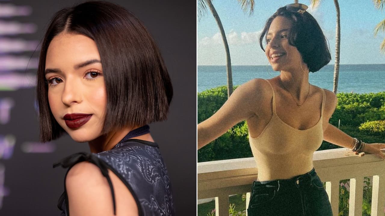 Este sería uno de los look de Ángela Aguilar en el desfile de lencería de Rihanna