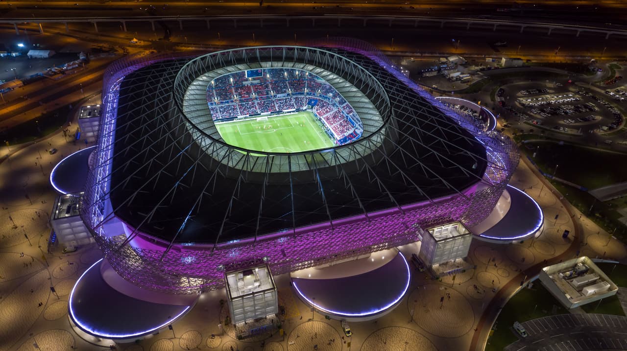Uno de los estadios construidos en Qatar para el Mundial de la FIFA 2022.
