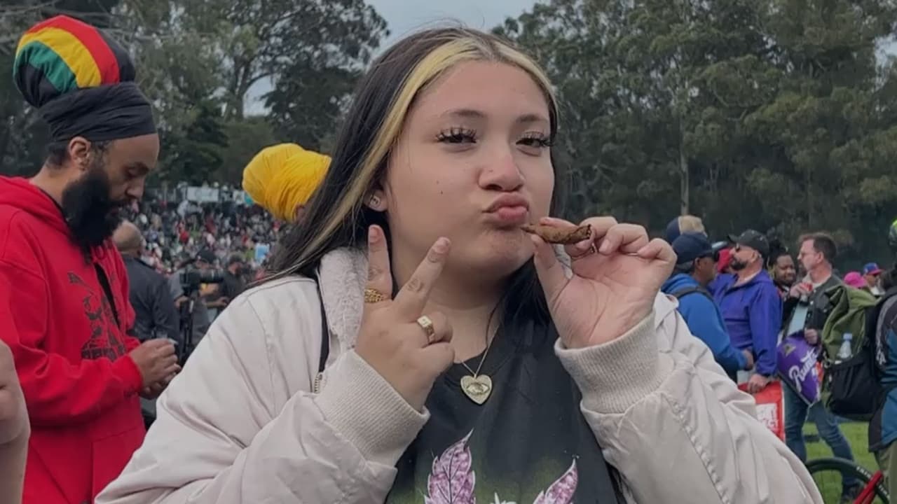 La fiesta de la marihuana se llevó a cabo en el Golden Gate Park. Los asistentes dijeron que volver al parque este año se sintió como una "bocanada de aire fresco".
