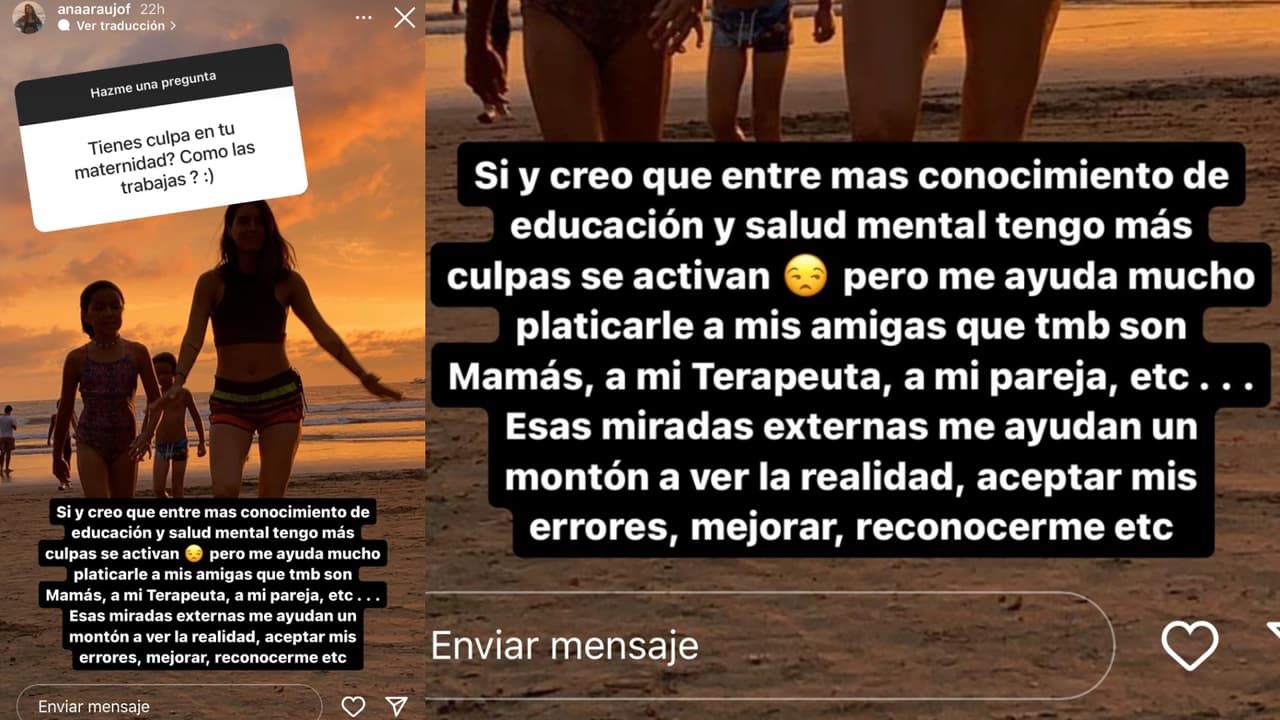 Ana Araujo admitió sentir "culpa" con sus hijos.