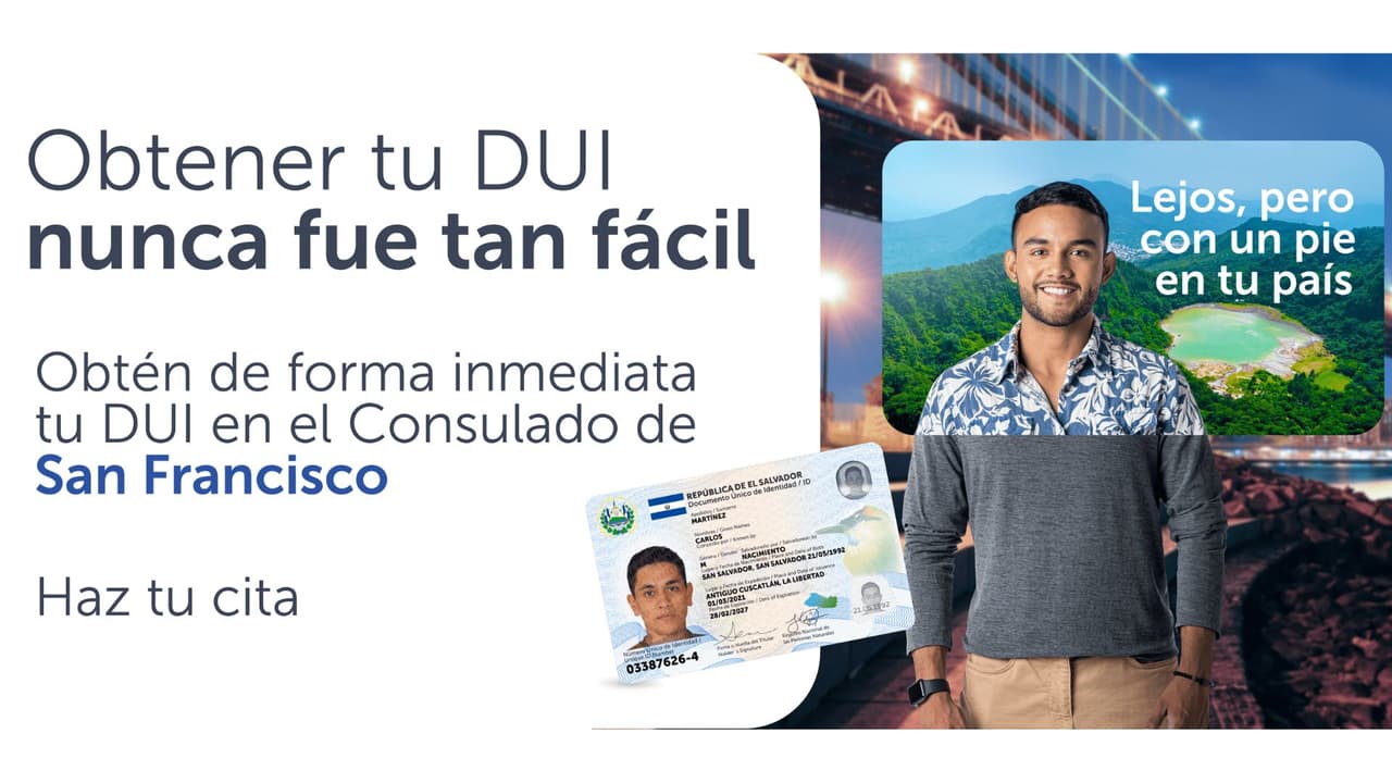 Salvadoreños: así pueden tramitar, renovar o modificar el documento de identificación único (DUI)