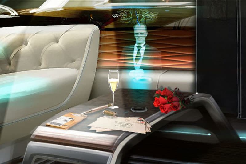 Bentley muestra el 'futuro del lujo' con mayordomo holográfico incluído