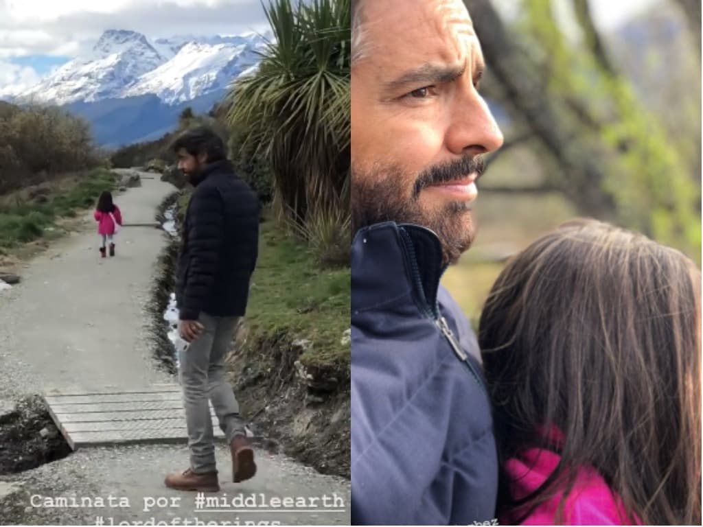 Eugenio no dejó pasar la oportunidad para realizar una caminata familiar y contemplar los paisajes junto a la pequeña Aitana.