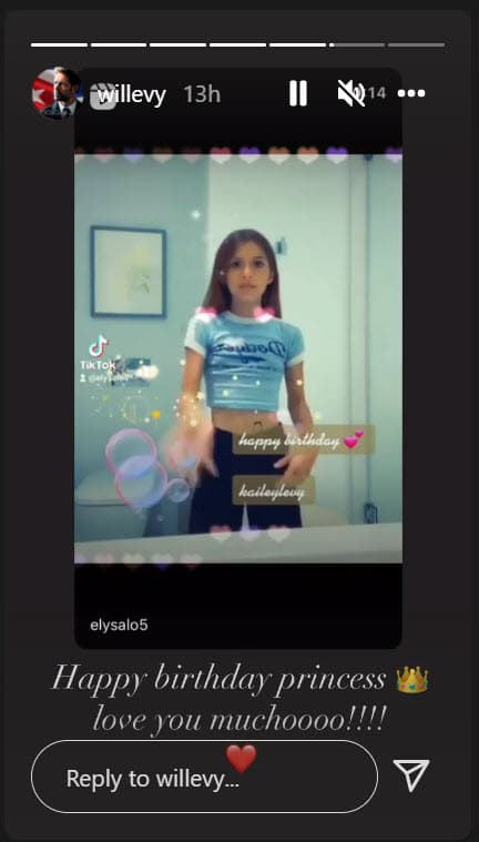 <b>"Feliz cumpleaños, princesa"</b>, le escribió en sus historias, "¡te amo mucho!". 
<br>