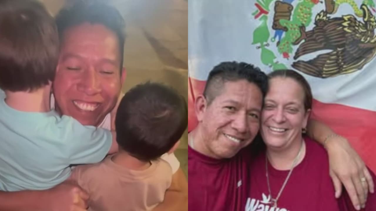 Emotivo reencuentro de un padre con sus hijos y esposa tras 172 días detenido en un centro de ICE