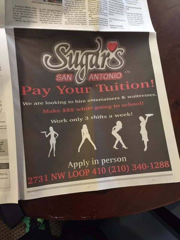 Bar nudista en SA busca contratar a jóvenes de la Texas State