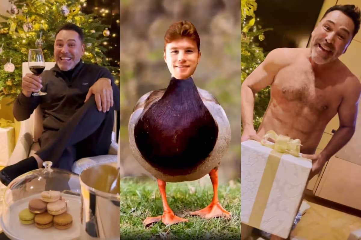 ‘Canelo’ Álvarez sufre burla de Oscar de la Hoya con polémica canción navideña