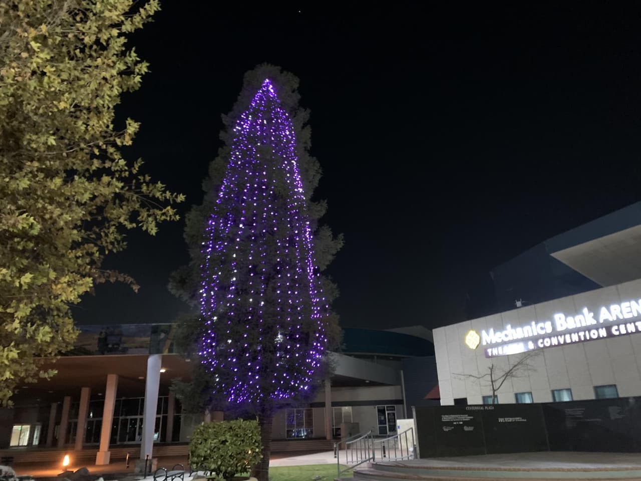 Inicia temporada navideña con la iluminación del árbol en Mechanics Bank Arena     