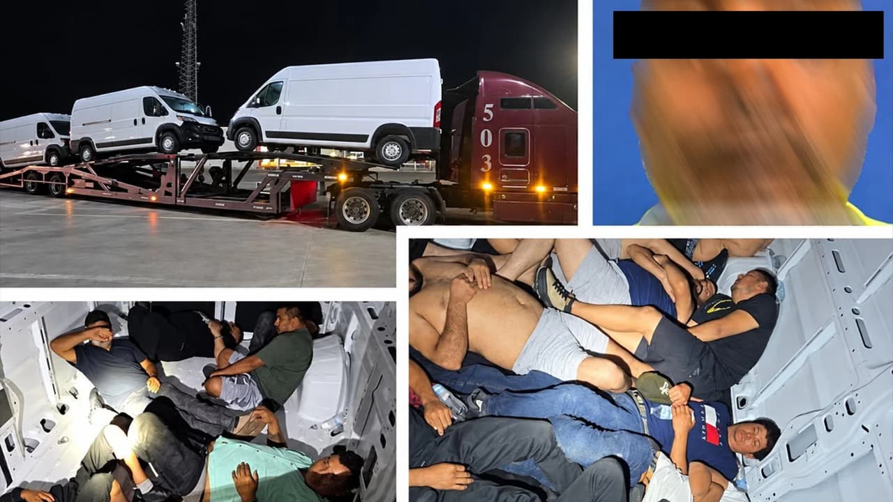 Hallan a 23 migrantes ocultos en camionetas, incluidos 6 menores, en Laredo