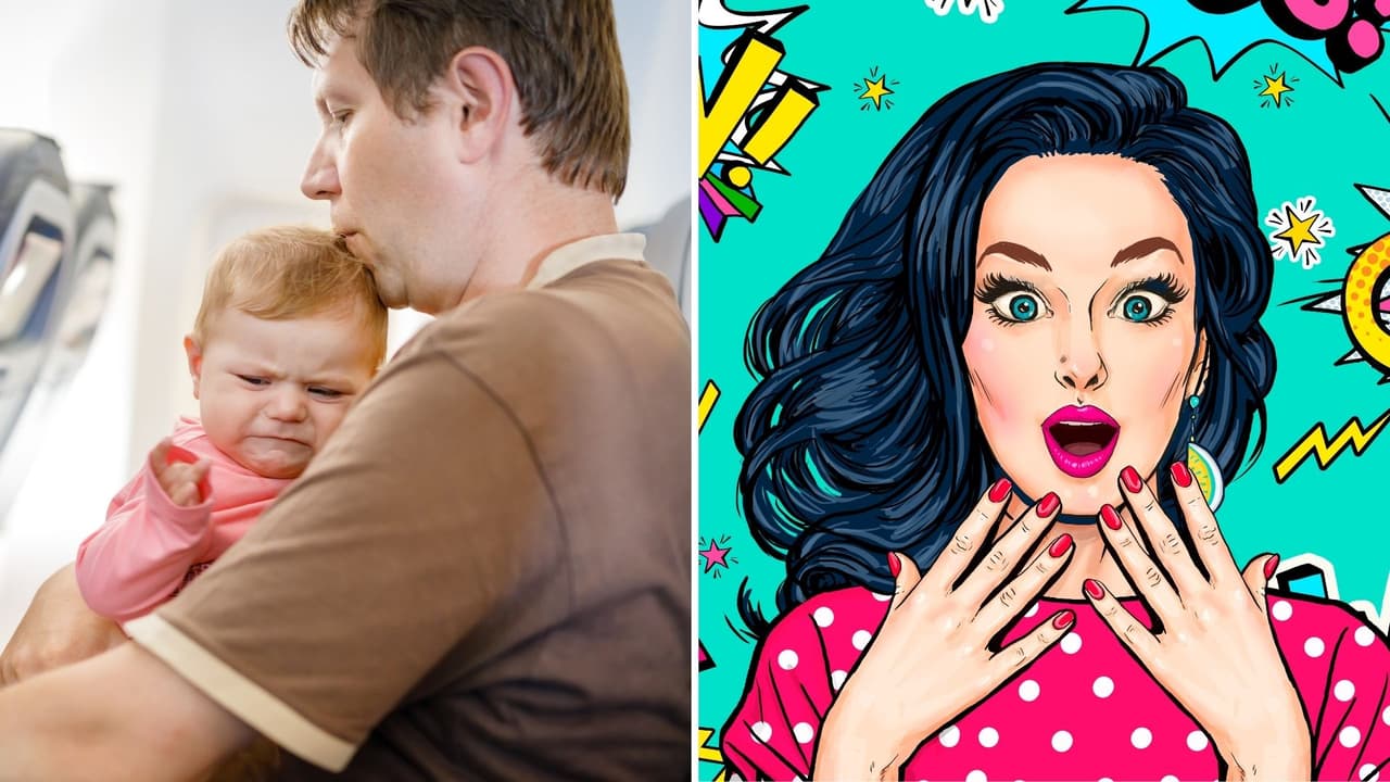 Bebé no dejaba de llorar en el avión y la reacción de los pasajeros parece de película