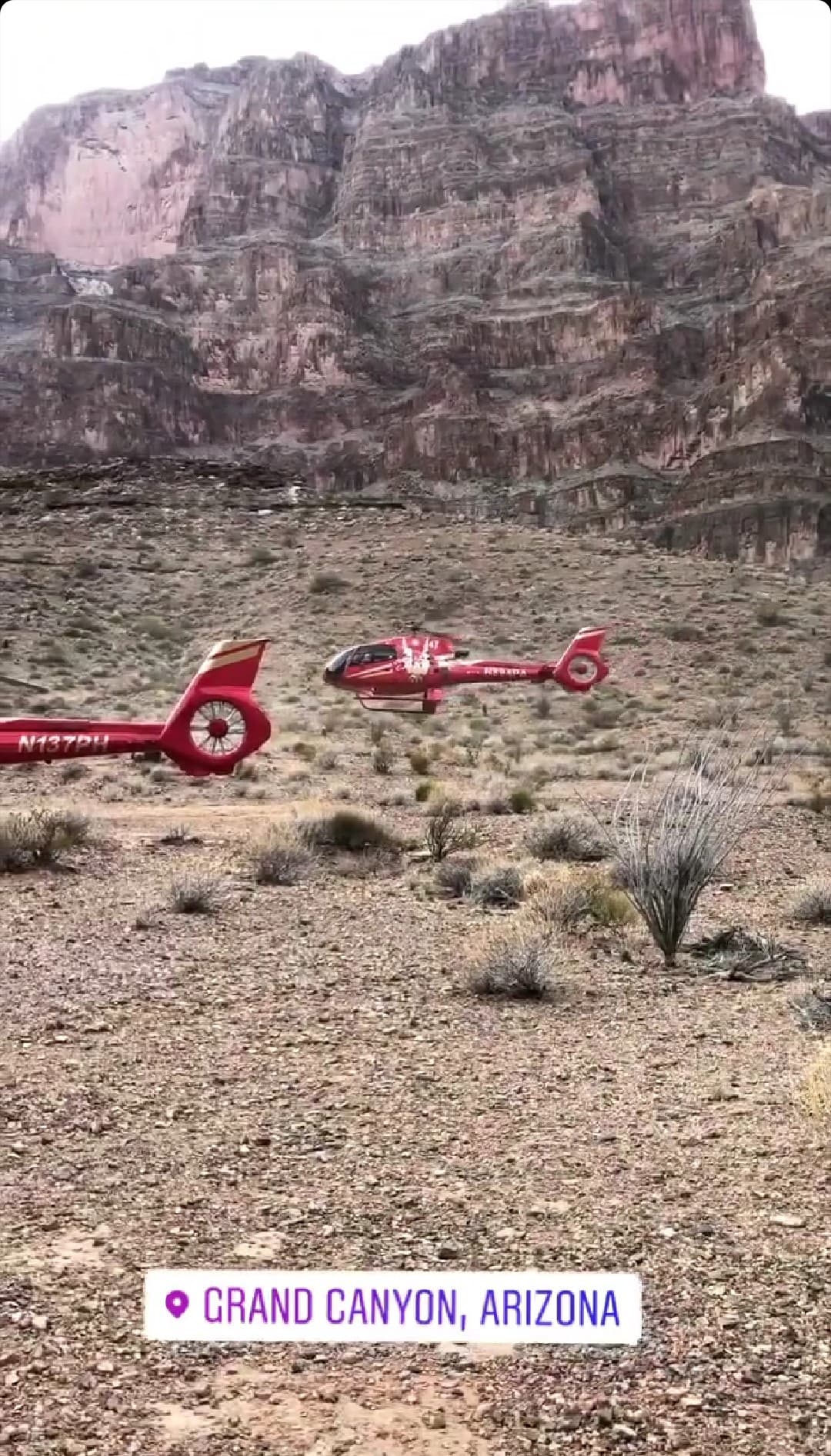 En el norte de Arizona se encontraron con fabulosos escenarios que los sorprendieron desde que estaban volando.