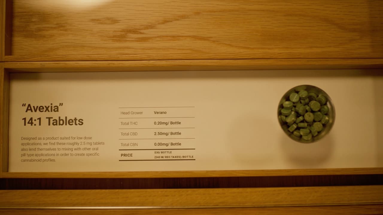 En esta imagen, se observa el número "14" seguido de un "1". Esto representa la proporción que un producto tiene de CBD contra THC. En este caso, el producto contiene 14 veces más CBD que THC.