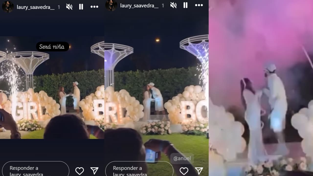 Así anunciaron Anuel y su pareja Laury Saavedra que esperan una hija.