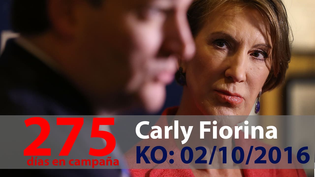 La única mujer republicana en la competencia, depuso sus aspiraciones y fue brevemente "candidata" a vicepresidenta en una inusual fórmula anunciada cuando Ted Cruz trataba de cerrarle el paso a Trump. Tuvo roces con el magnate por los comentarios que hizo este sobre su apariencia física.