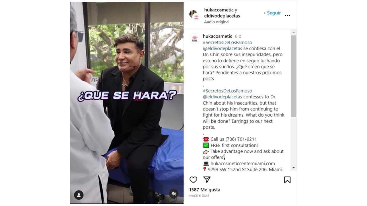 Eduardo Antonio confesó sus temores previo a ser operado en el rostro.