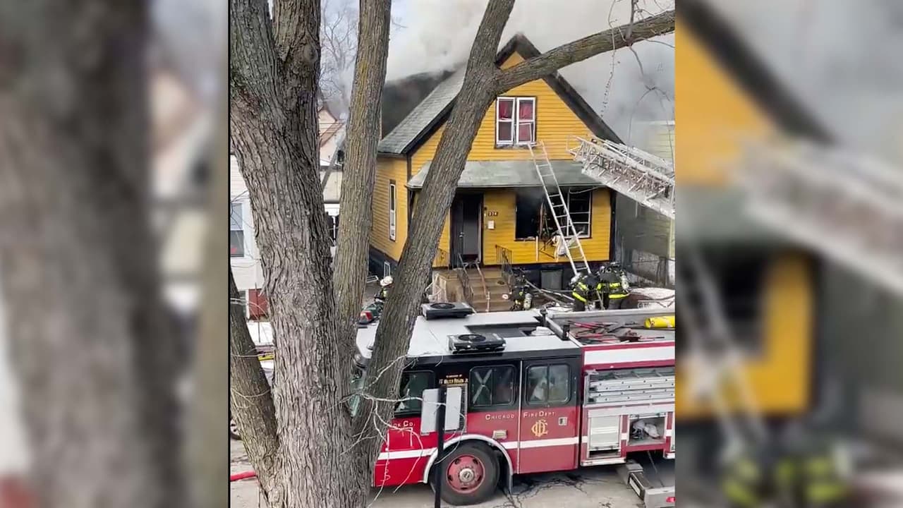 Así fue el incendio donde 7 bomberos de Chicago resultaron heridos en Roseland