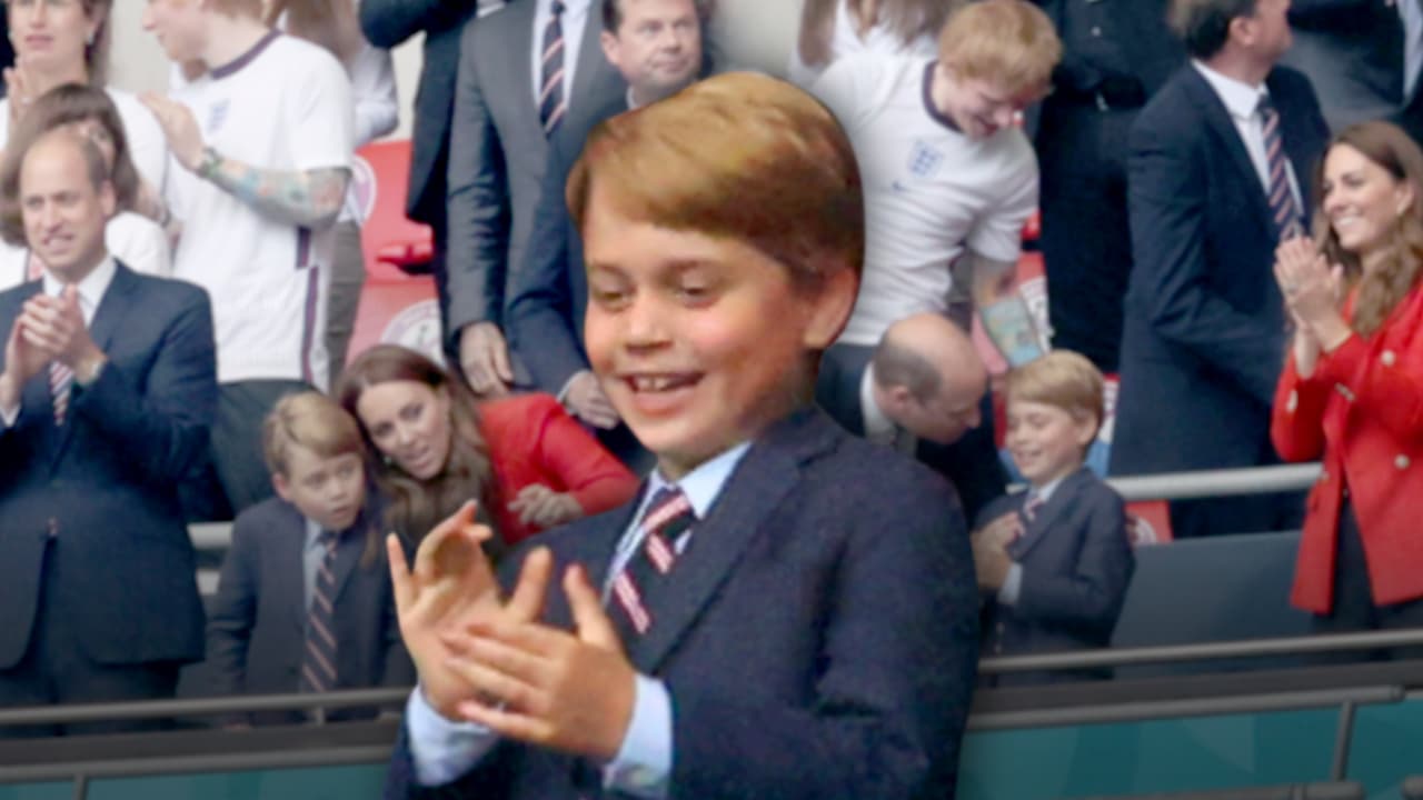 Eufórico e igualito a su papá: las fotos del príncipe George robándose el show en la Euro 2020