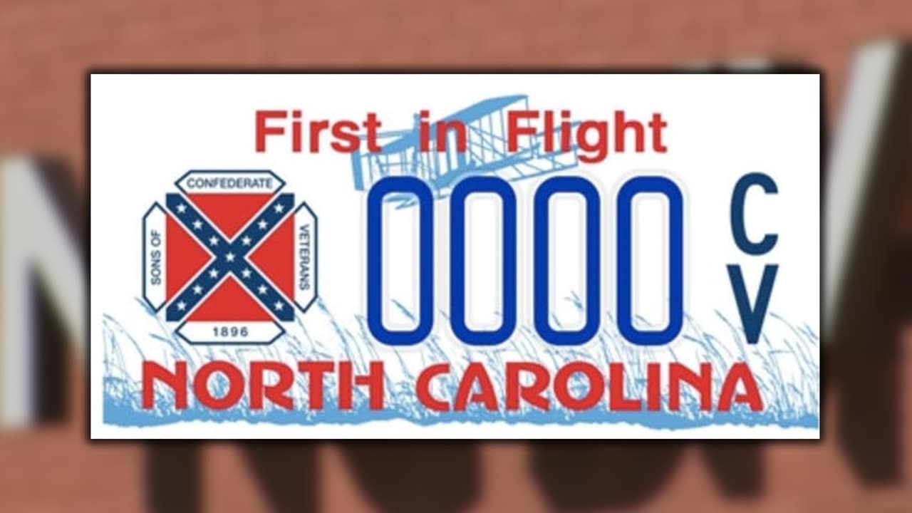 DMV de Carolina del Norte deja de emitir placas con la bandera confederada
