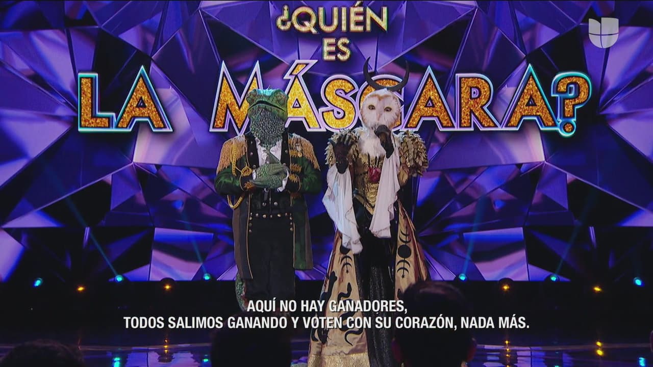 El momento más esperado de la noche estaba por suceder, ya que solo dos personajes faltaban de revelar su identidad. Camaleón y Lechuza dieron su último mensaje con el disfraz que usaron durante ocho galas.