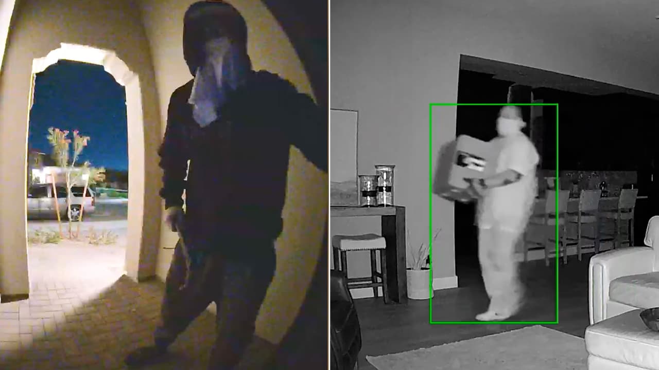 Cámaras captan momento en que dos ladrones ingresan a robar una casa en Chandler