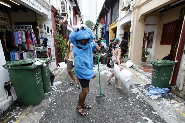 Este año muchos acudieron disfrazados.