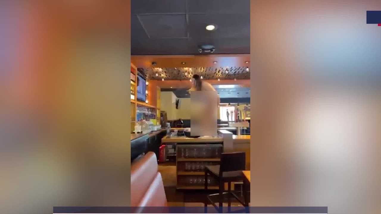 Video registra como una mujer destroza un restaurante en Florida