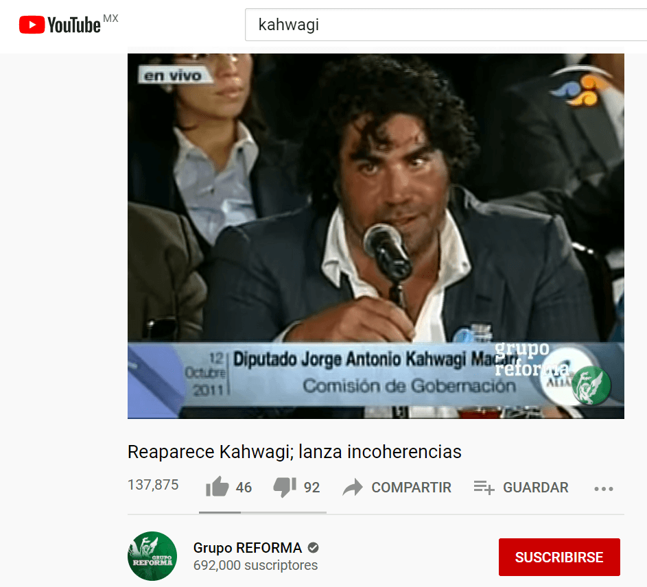En 2013, Kahwagi volvió a ser el centro de atención después de que una mujer llamada Ana Gabriela González lo denunció por supuestamente haberla golpeado, él negó las acusaciones. Después llamó la atención de los medios de comunicación por su radical cambio físico.