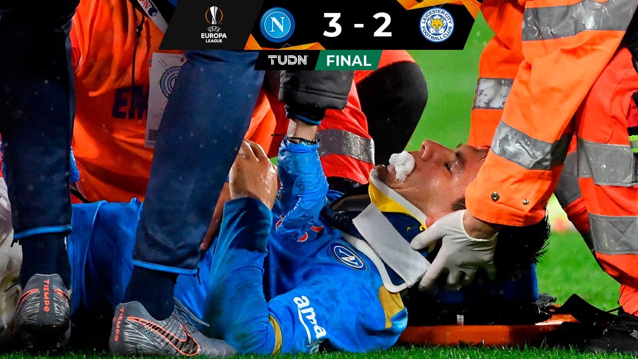 Napoli avanza en la Europa League, pero pierde al 'Chucky' Lozano