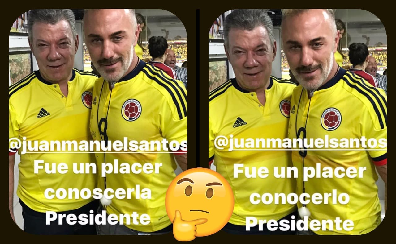 En Colombia y sin Ariadna: Gianluca Vacchi se divierte con un presidente