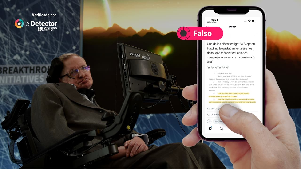 Documentos del caso Epstein NO revelan que a Stephen Hawking “le gustaba ver a enanos desnudos resolver ecuaciones complejas” 