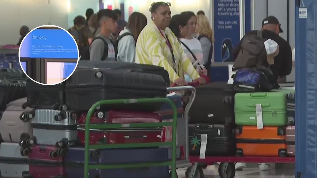 Falla informática global de Microsoft Windows: Sistemas caídos y viajeros varados en aeropuertos de Chicago 