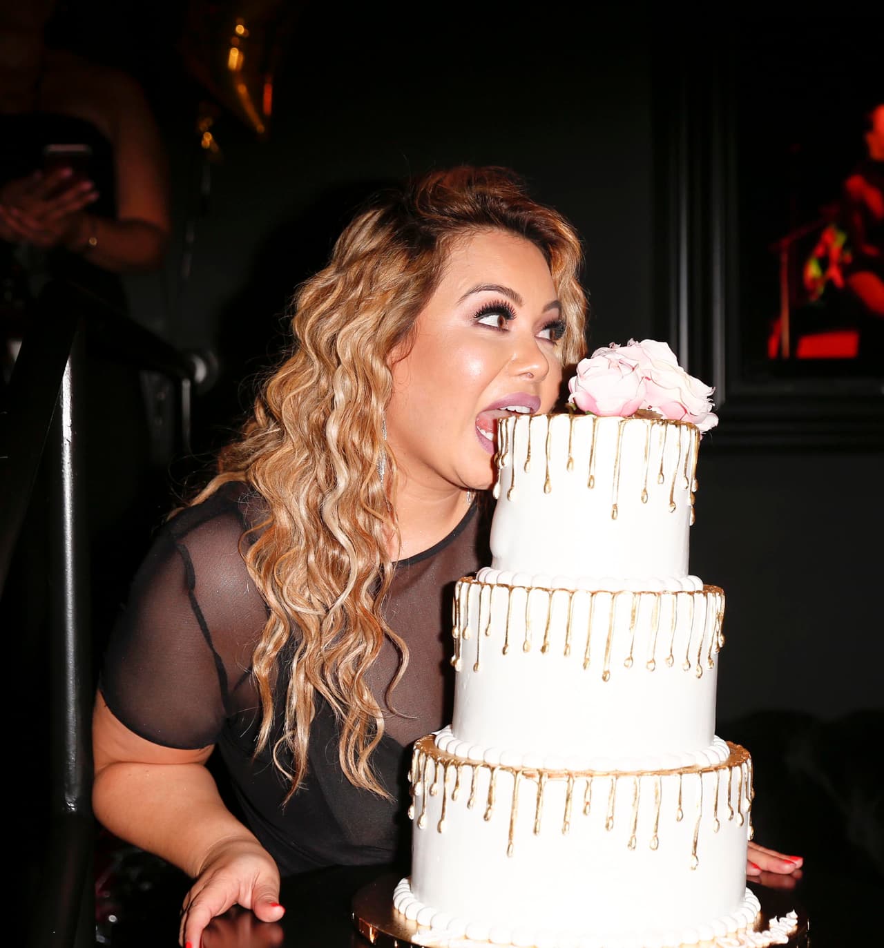 Chiquis Rivera celebró con sus fans, este fin de semana, en el club nocturno Rumba Room, en Anaheim, California.