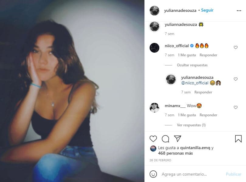 Nico escribió: "Me encantas, ¿sabías?". Aitana respondió: "Eres tan jodidamente lindo, Nico", él cuestionó: Jajaja, ¿tú qué haces aquí?". Finalmente Yulianna escribió: "Eres tan lindo".