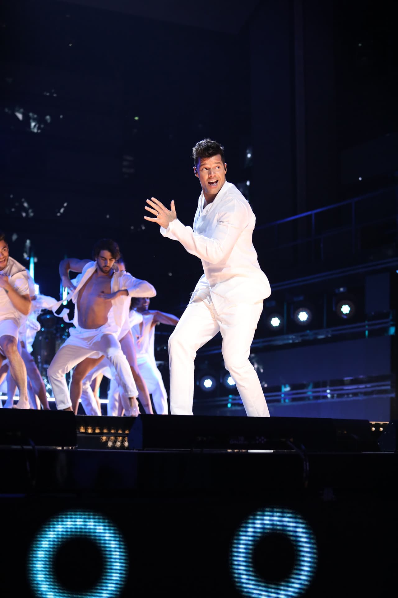 Ricky derrochó energía y sensualidad durante su presentación.