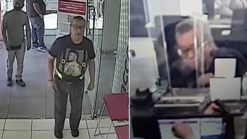 Hombre de 70 años roba un banco sin estar armado