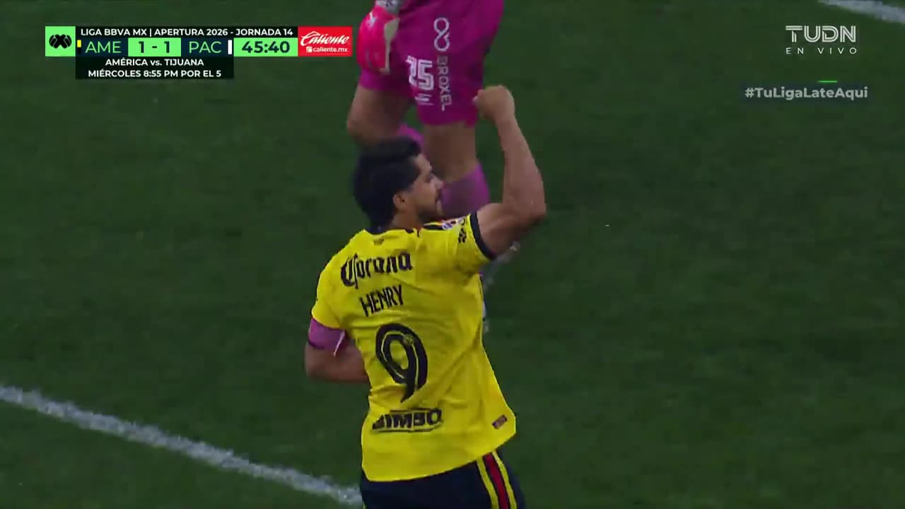 ¡Golazo de la Bomba! Henry Martín empata el partido tras un jugadón colectivo del América