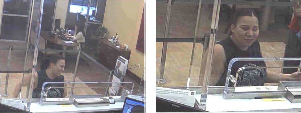 La policía busca a una mujer que presuntamente depósito y luego retiró más de 4,000 dólares de un banco sin el consentimiento de la dueña de la cuenta.