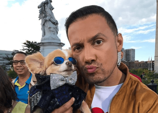 Estos simpáticos perritos enamoraron a todos, Luis Sandoval quedó encantado con sus lentes.