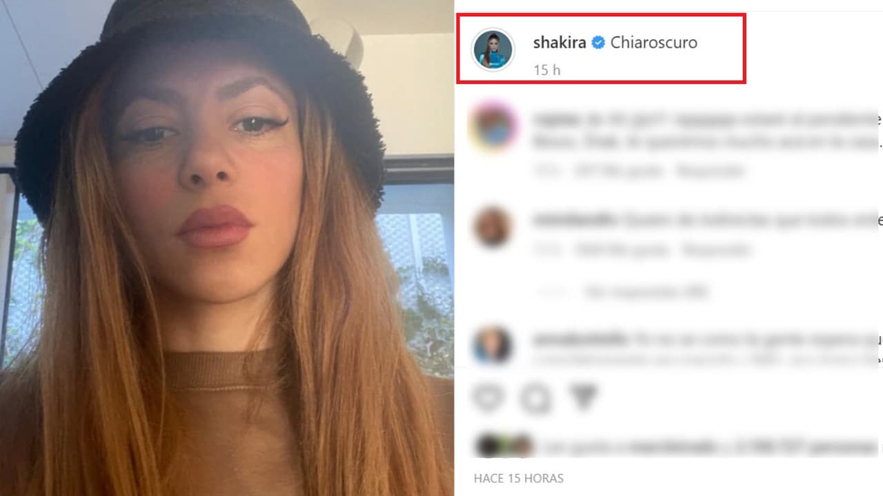 Esta es la polémica foto y mensaje que Shakira publicó con la palabra "Chiaroscuro" en Instagram.