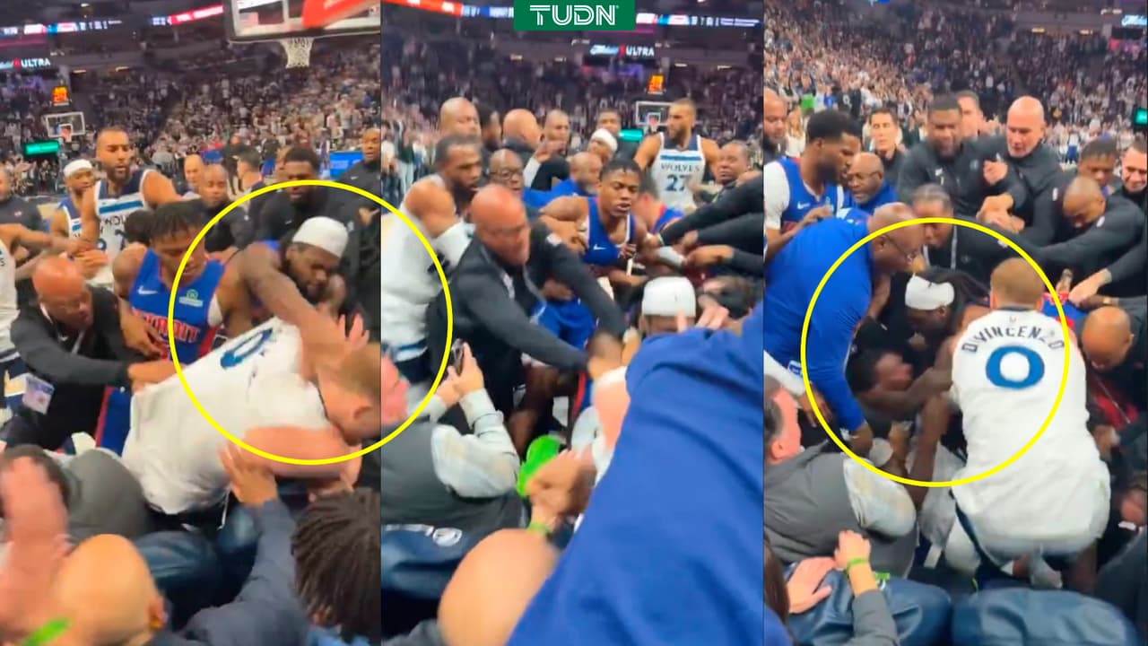 ¡Brutal pelea campal! Golpes y siete expulsados en la NBA