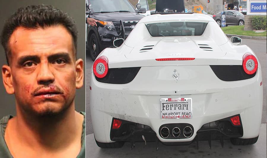 El ladrón de un Ferrari fue descubierto de la manera más tonta (no tenía para la gasolina)