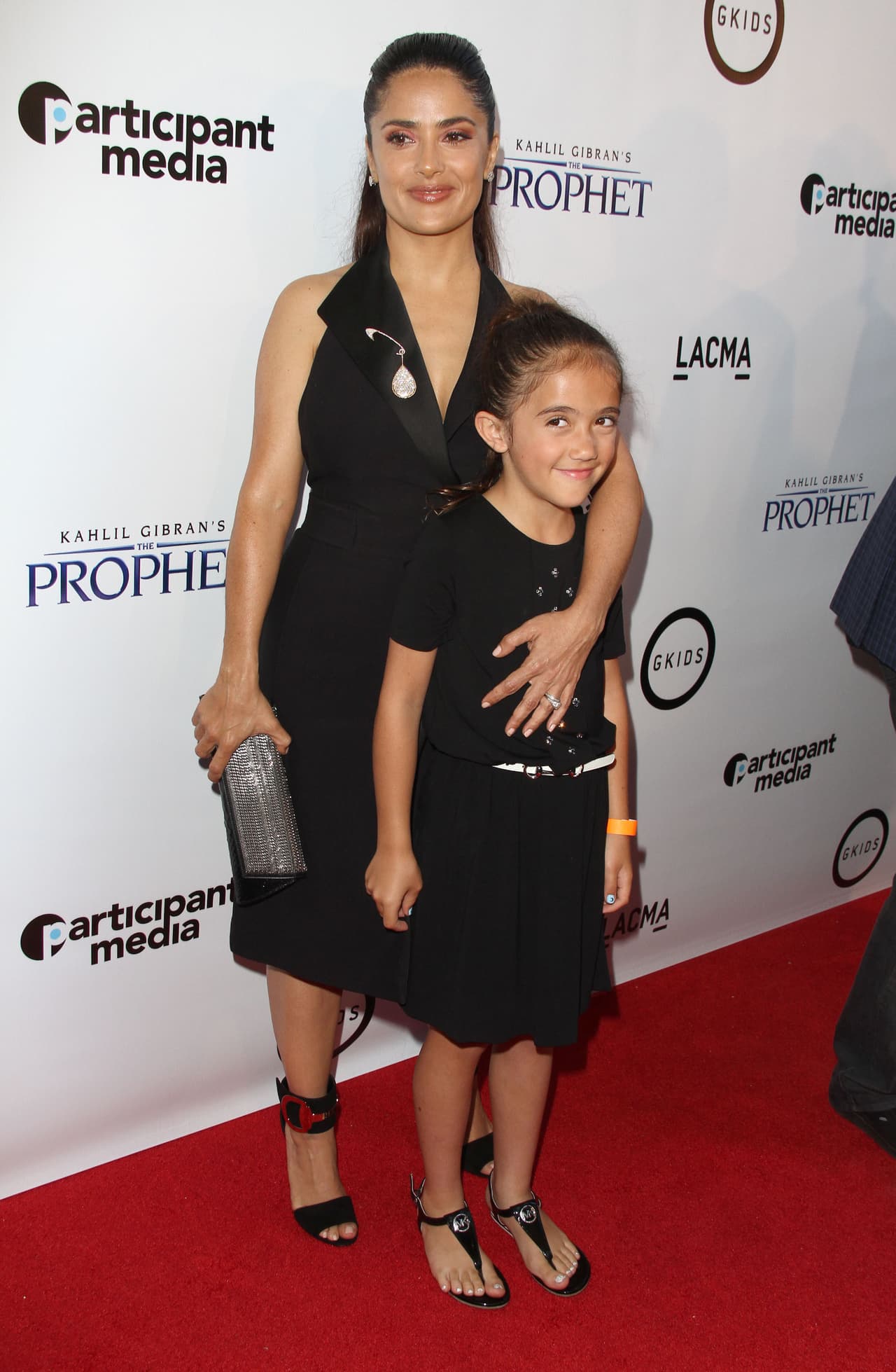 Hayek llevó a su adorada nena al estreno de la cinta 'The Prophet' y sin duda robaron cámara.