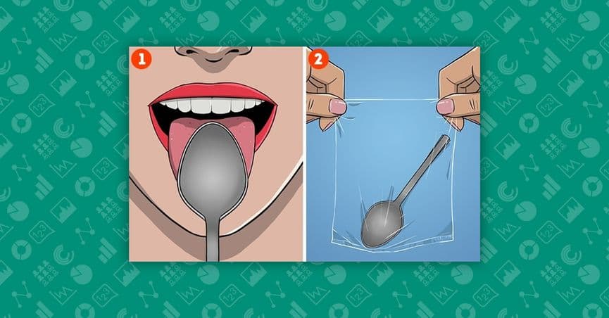 <b>El cuestionable test de la cuchara</b>. Este examen anima a rascarse la lengua con una cuchara, colocar la cuchara en una bolsa y después colocar la bolsa bajo una luz. Ello permitiría, supuestamente, acceder a información valiosa sobre nuestra salud. La prueba de la cuchara se popularizó tras aparecer en el Today Show en 2016 y, desde ahí, saltó a varias webs. Sin embargo, como indica 
<a href="https://www.snopes.com/fact-check/can-scraping-tongue-spoon-diagnose-health-conditions/">Snopes</a>, todo ello es fundamentalmente falso. No obtendrás nada reseñable con este método.