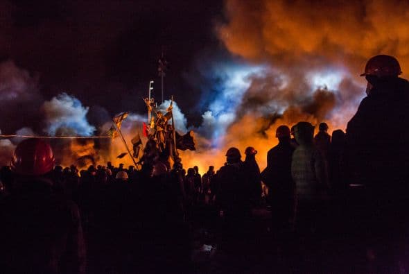 Algunos cadáveres habrían sido llevados al monasterio Mijáilovski, próximo a la plaza de la Independencia.