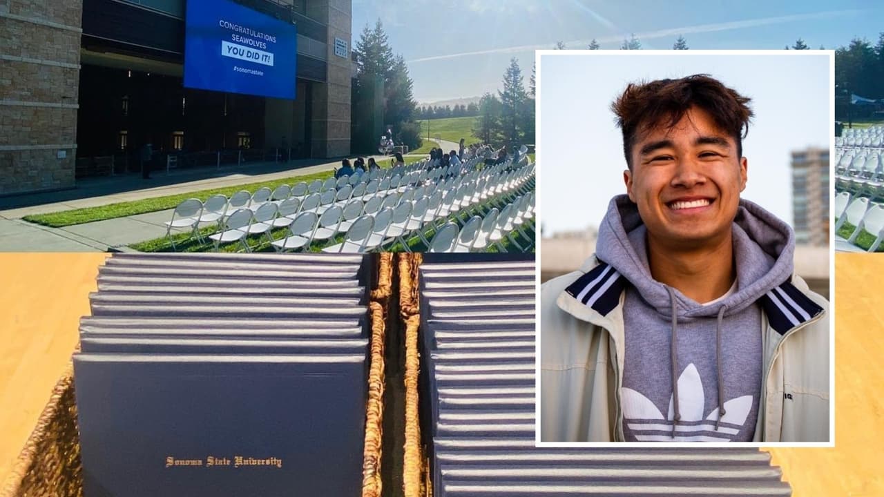 Hermanos de joven latino muerto reciben su diploma en Sonoma State University